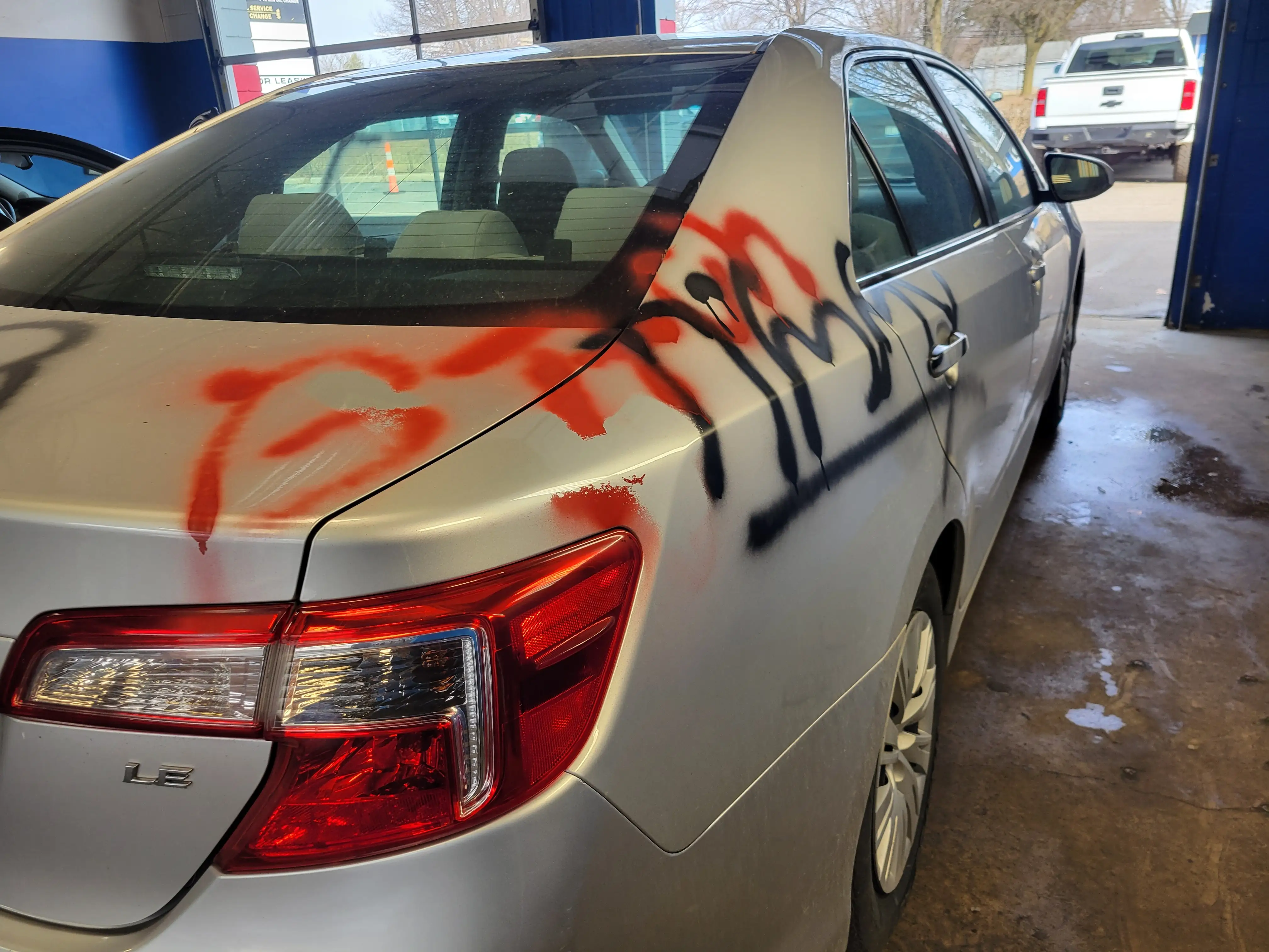 Toyota Camry before detailing at Fast Track Detailing Solutions in Oakland County, Michigan